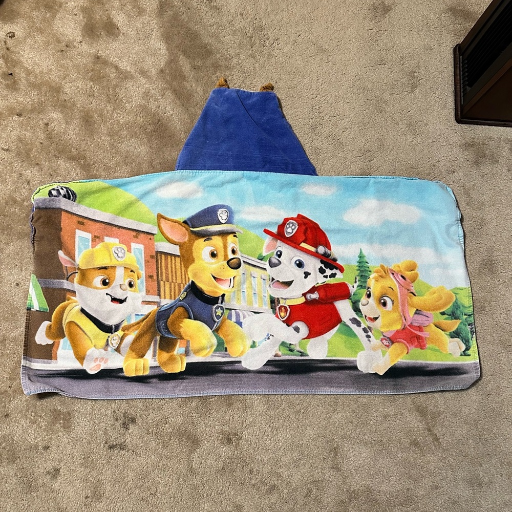 Paw Patrol Hooded Towel Bundle Lot - 2 Hooded Towels